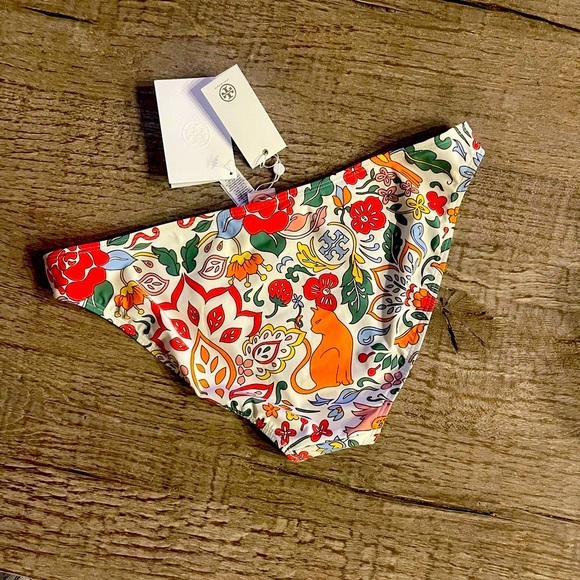 Tory Burch Beige Cat Bikini Bottoms. - Picture 7 of 10